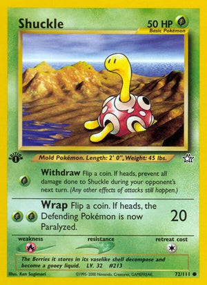 Pokemon TCG - Neo Genesis - Shuckle - 072/111 - 1st Edition