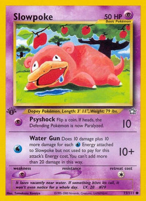 Pokemon TCG - Neo Genesis - Slowpoke - 073/111 - 1st Edition
