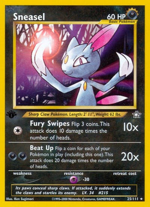 Pokemon TCG - Neo Genesis - Sneasel - 025/111 - Unlimited