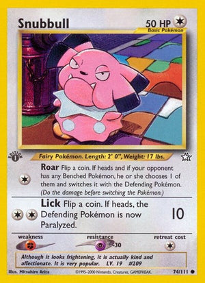 Pokemon TCG - Neo Genesis - Snubbull - 074/111 - Unlimited
