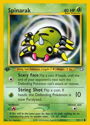 Pokemon TCG - Neo Genesis - Spinarak - 075/111 - 1st Edition