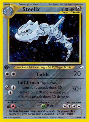 Pokemon TCG - Neo Genesis - Steelix - 015/111 - 1st Edition Holofoil