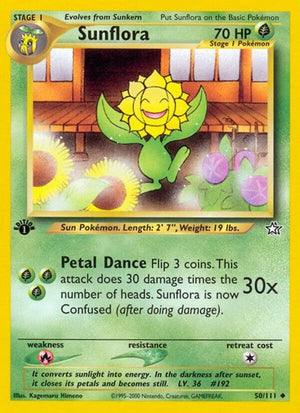 Pokemon TCG - Neo Genesis - Sunflora - 050/111 - 1st Edition