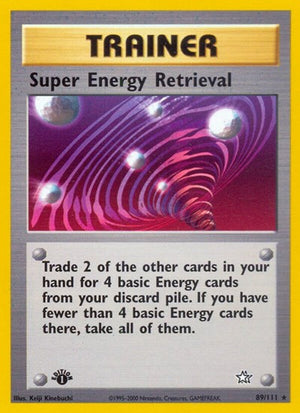 Pokemon TCG - Neo Genesis - Super Energy Retrieval - 089/111 - 1st Edition