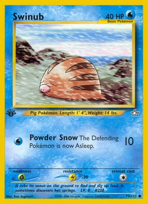 Pokemon TCG - Neo Genesis - Swinub - 079/111 - 1st Edition