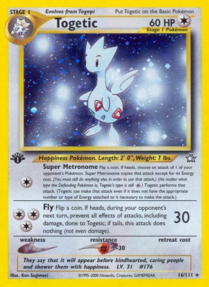 Pokemon TCG - Neo Genesis - Togetic - 016/111 - 1st Edition Holofoil