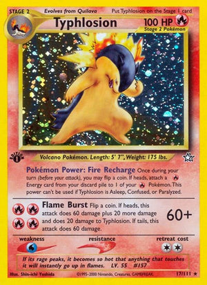 Pokemon TCG - Neo Genesis - Typhlosion - 017/111 - 1st Edition Holofoil