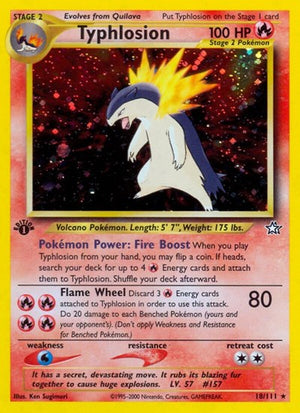 Pokemon TCG - Neo Genesis - Typhlosion - 018/111 - Unlimited Holofoil