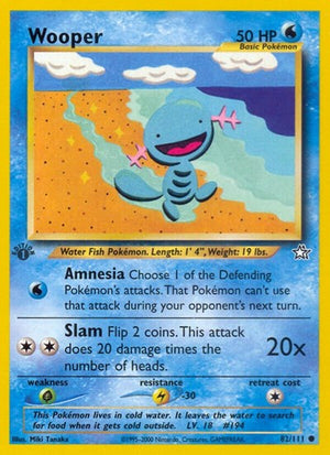 Pokemon TCG - Neo Genesis - Wooper - 082/111 - 1st Edition