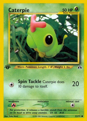Pokemon TCG - Neo Discovery - Caterpie - 53/75 - 1st Edition