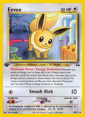 Pokemon TCG - Neo Discovery - Eevee - 38/75 - 1st Edition
