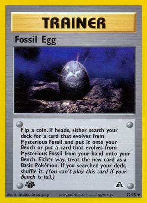 Pokemon TCG - Neo Discovery - Fossil Egg - 72/75 - 1st Edition