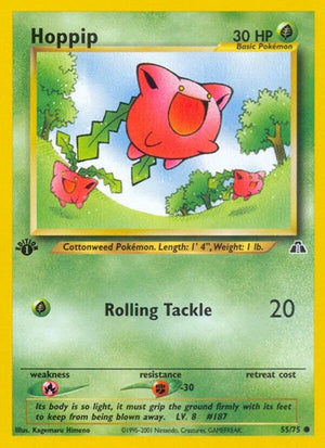 Pokemon TCG - Neo Discovery - Hoppip - 55/75 - 1st Edition