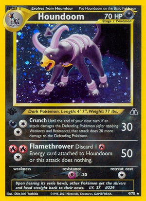 Pokemon TCG - Neo Discovery - Houndoom - 04/75 - 1st Edition Holofoil