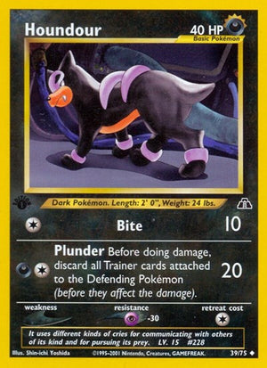 Pokemon TCG - Neo Discovery - Houndour - 39/75 - 1st Edition