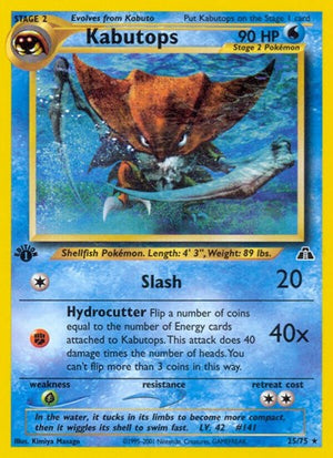 Pokemon TCG - Neo Discovery - Kabutops - 25/75 - 1st Edition