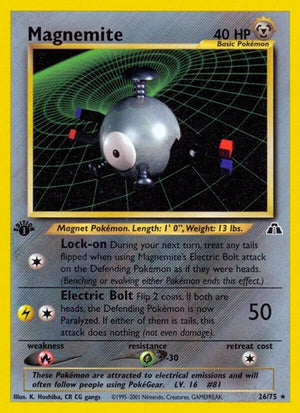 Pokemon TCG - Neo Discovery - Magnemite - 26 - 1st Edition