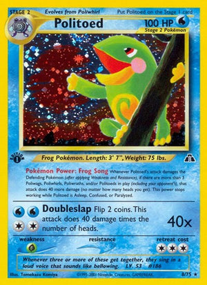 Pokemon TCG - Neo Discovery - Politoed - 08/75 - 1st Edition Holofoil