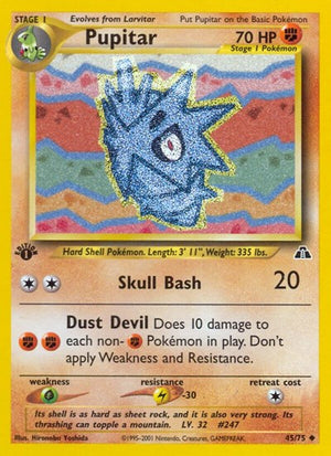Pokemon TCG - Neo Discovery - Pupitar - 45/75 - 1st Edition