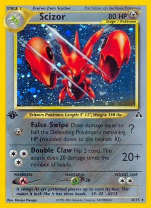 Pokemon TCG - Neo Discovery - Scizor - 10/75 - 1st Edition Holofoil