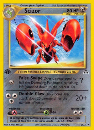 Pokemon TCG - Neo Discovery - Scizor - 29/75 - 1st Edition