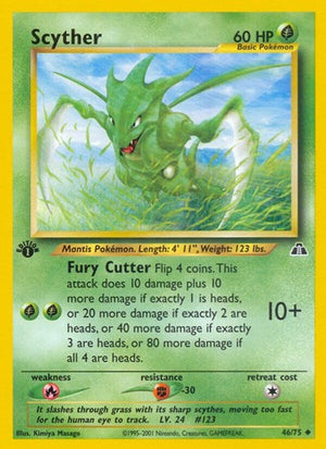 Pokemon TCG - Neo Discovery - Scyther - 46/75 - 1st Edition