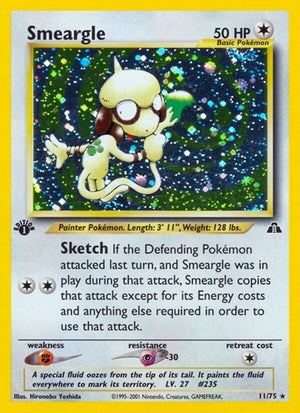 Pokemon TCG - Neo Discovery - Smeargle - 11/75 - 1st Edition Holofoil