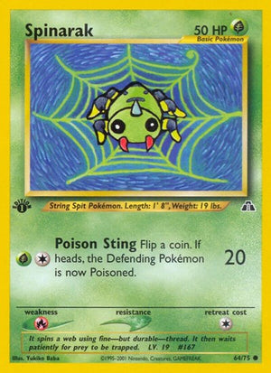 Pokemon TCG - Neo Discovery - Spinarak - 64/75 - Unlimited