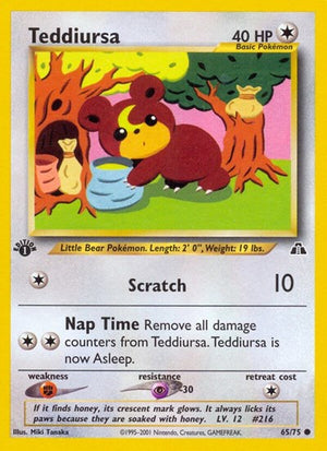 Pokemon TCG - Neo Discovery - Teddiursa - 65/75 - Unlimited