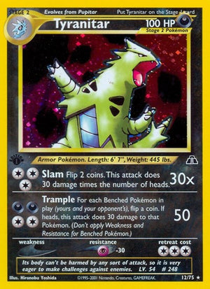 Pokemon TCG - Neo Discovery - Tyranitar - 12/75 - 1st Edition Holofoil