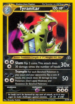 Pokemon TCG - Neo Discovery - Tyranitar - 31/75 - Unlimited