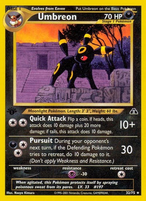 Pokemon TCG - Neo Discovery - Umbreon - 32/75 - 1st Edition