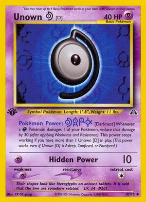 Pokemon TCG - Neo Discovery - Unown - 47/75 - Unlimited