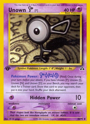 Pokemon TCG - Neo Discovery - Unown - 48/75 - Unlimited