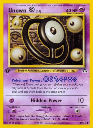 Pokemon TCG - Neo Discovery - Unown - 69/75 - Unlimited