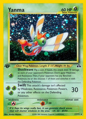 Pokemon TCG - Neo Discovery - Yanma - 17/75 - Unlimited Holofoil