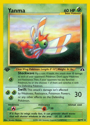 Pokemon TCG - Neo Discovery - Yanma - 36/75 - Unlimited