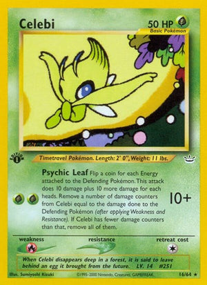 Pokemon TCG - Neo Revelation - Celebi - 16/64 - 1st Edition