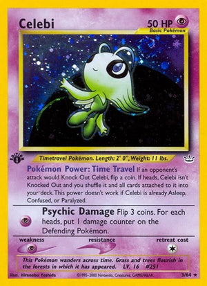 Pokemon TCG - Neo Revelation - Celebi - 3/64 - 1st Edition Holofoil