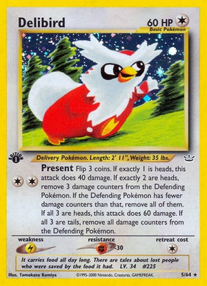 Pokemon TCG - Neo Revelation - Delibird - 05/64 - Unlimited Holofoil
