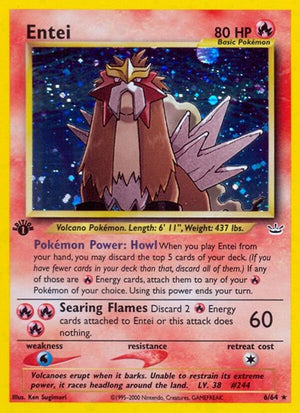 Pokemon TCG - Neo Revelation - Entei - 06/64 - 1st Edition Holofoil