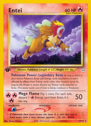 Pokemon TCG - Neo Revelation - Entei - 17/64 - 1st Edition