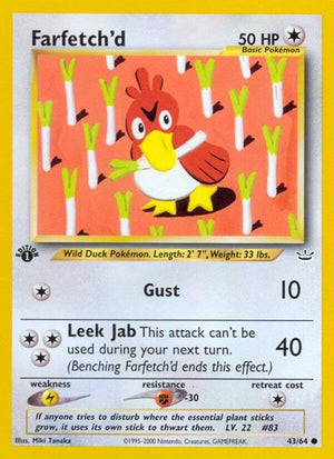 Pokemon TCG - Neo Revelation - Farfetch'd - 43/64 - 1st Edition