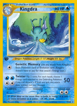 Pokemon TCG - Neo Revelation - Kingdra - 19/64 - 1st Edition
