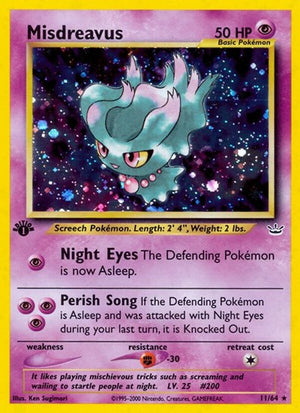 Pokemon TCG - Neo Revelation - Misdreavus - 11/64 - Unlimited Holofoil