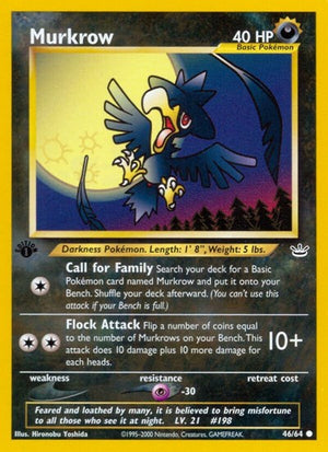 Pokemon TCG - Neo Revelation - Murkrow - 46/64 - 1st Edition