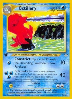 Pokemon TCG - Neo Revelation - Octillery - 34/64 - 1st Edition