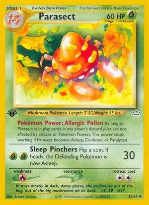 Pokemon TCG - Neo Revelation - Parasect - 35/64 - 1st Edition