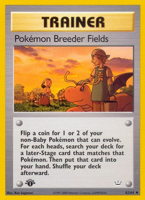 Pokemon TCG - Neo Revelation - Pokemon Breeder Fields - 62/64 - 1st Edition