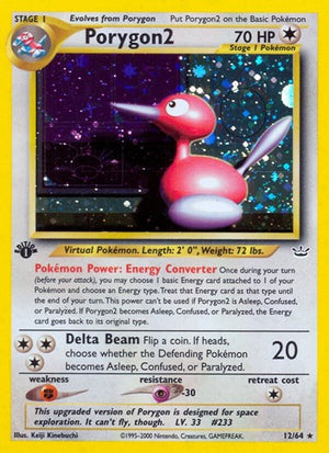 Pokemon TCG - Neo Revelation - Porygon2 - 12/64 - 1st Edition Holofoil